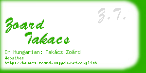 zoard takacs business card
